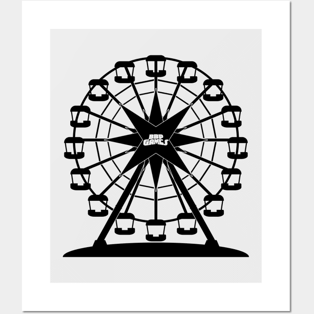 Ferris Wheel (Black) Wall Art by BBPGames